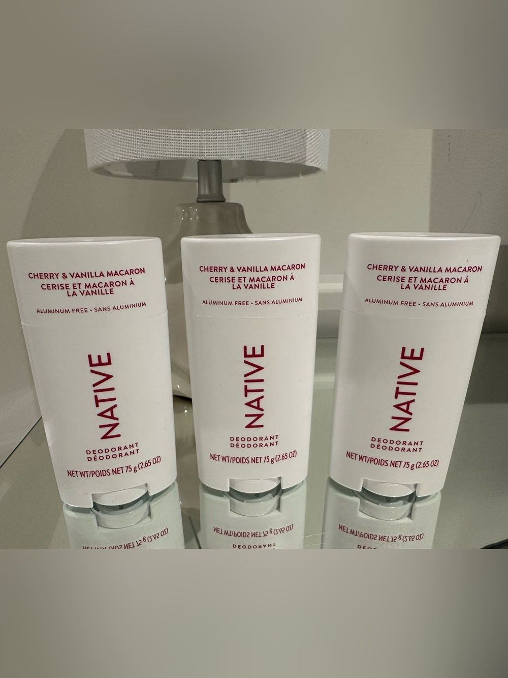 NWT Native Deodorant Cherry & Vanilla Macaron - Set of Three